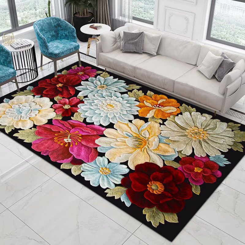Commercial Printing & Graphics - Flower Pastoral 3D Printed Carpet Home