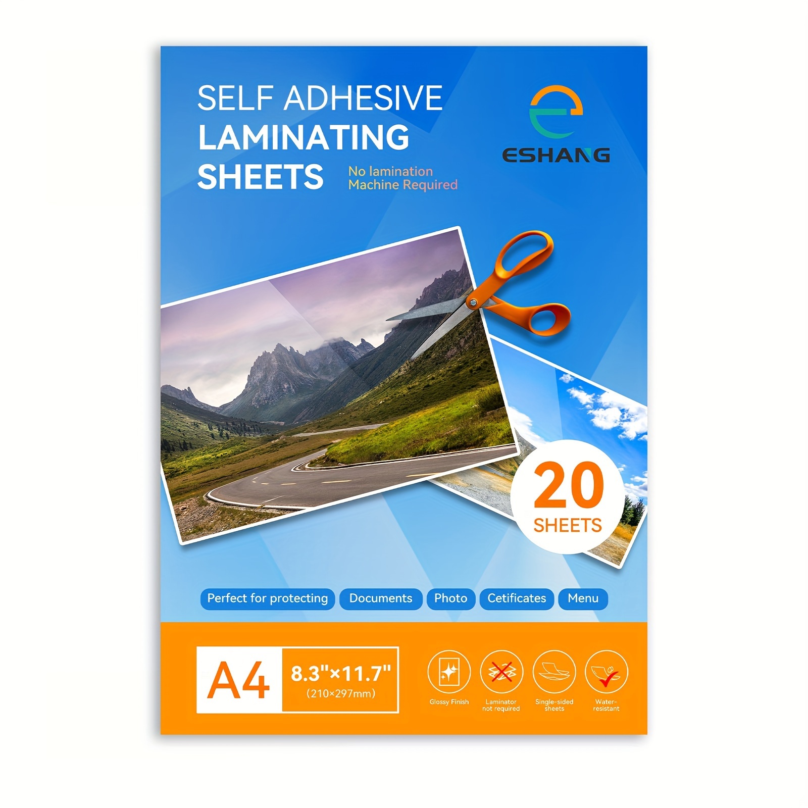 Laminator Cold Roll - 20 Sheets- A4 Size: 8.3x11.7 Inch