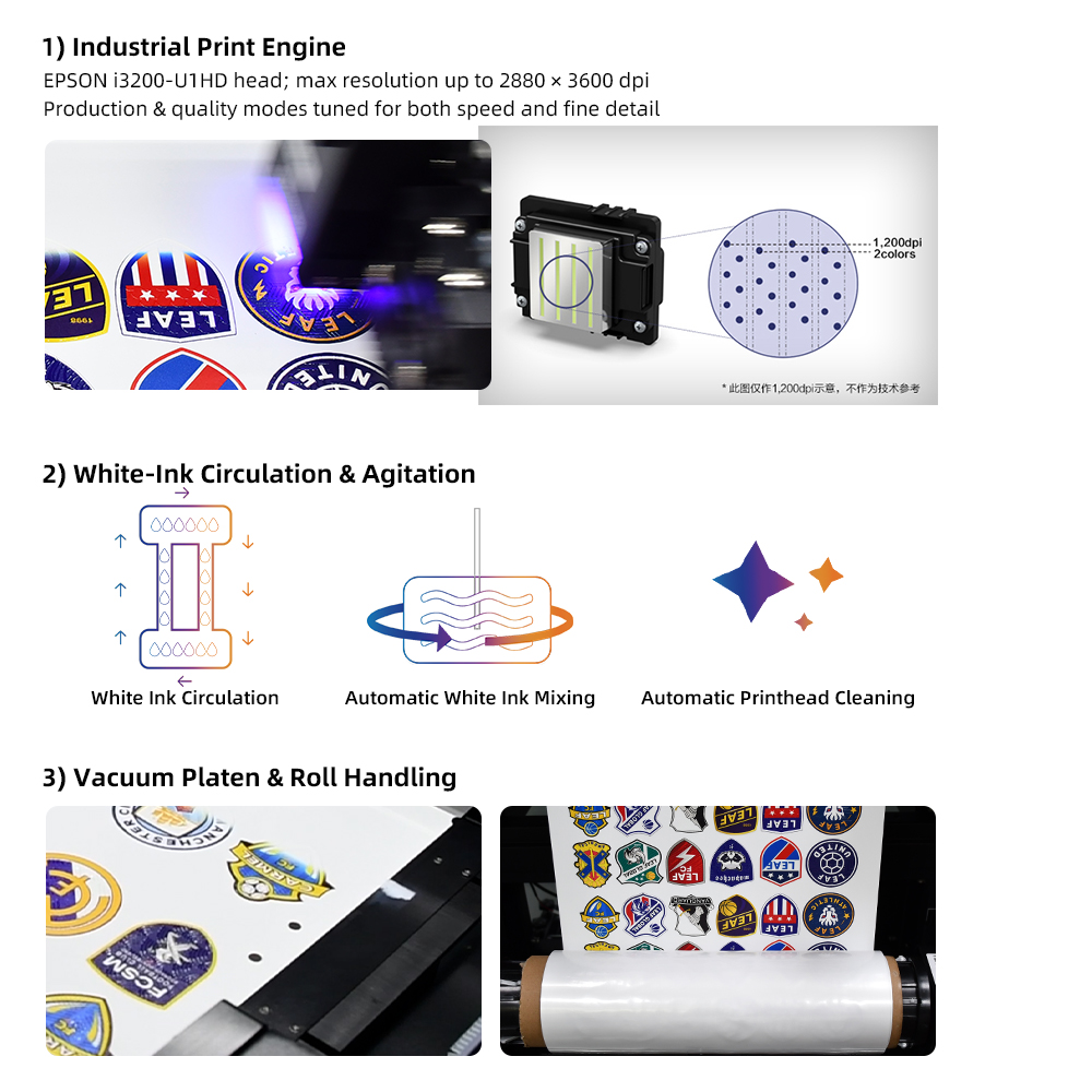 Dtf Printer Machine - LEAF UV DTF Label Printer I3200HD