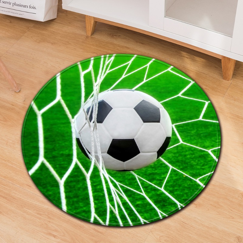 Commercial Printing & Graphics - Soccer Theme Round Carpet Sports Style
