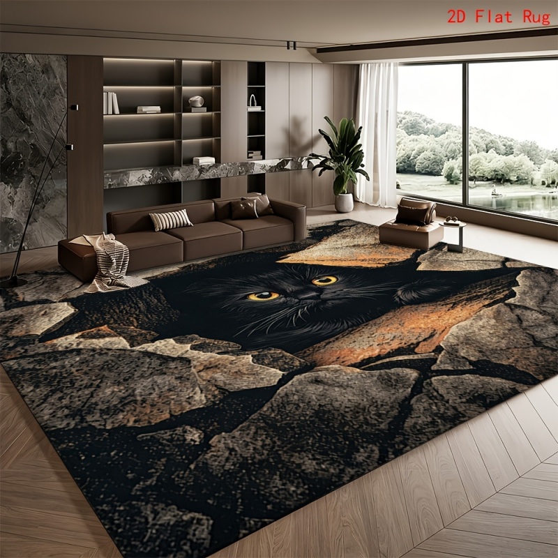 2D Black Cat Rock Crack Print  - Commercial Printing & Graphics 评论和价格