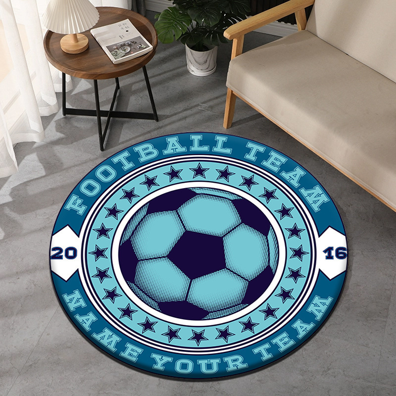 Soccer Theme Round Carpet Spor - Commercial Printing & Graphics 评论和价格