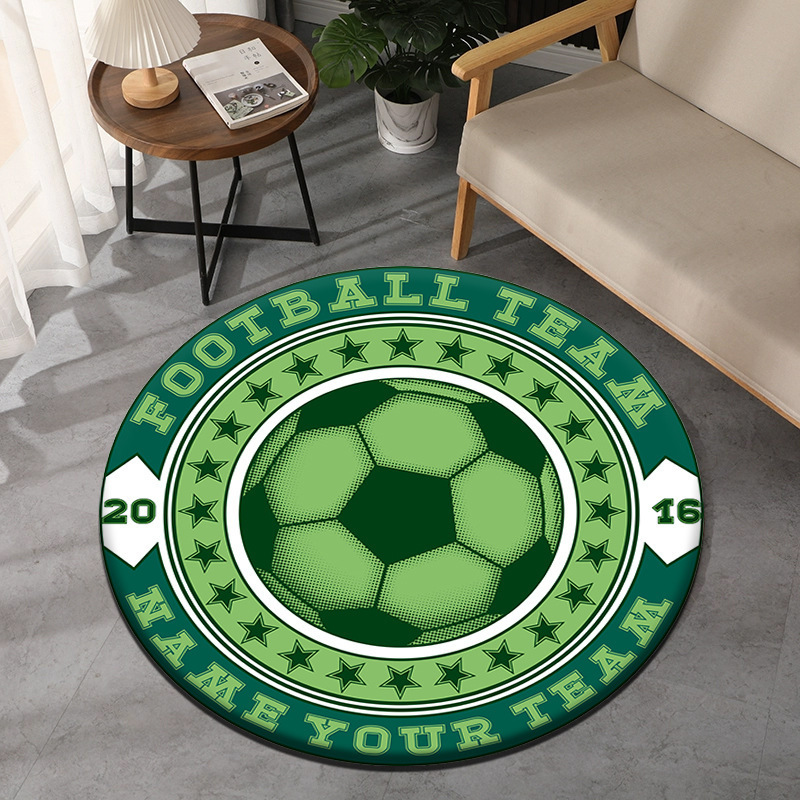 Soccer Theme Round Carpet Spor - Commercial Printing & Graphics 评论和价格